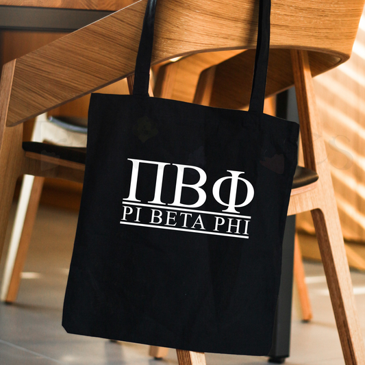 Greek Letter Graphic Tote Bag