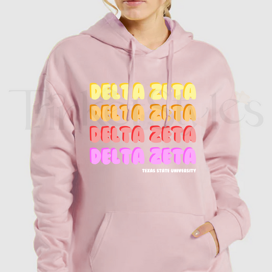 Colorful Greek Hoodie