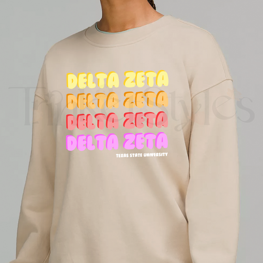 Colorful Greek Crewneck