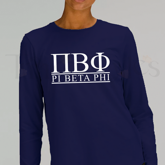 Greek Letter Graphic Long Sleeve T-Shirt