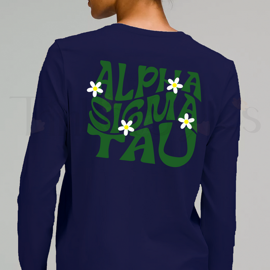 Swirl Flower Long Sleeve T-Shirt