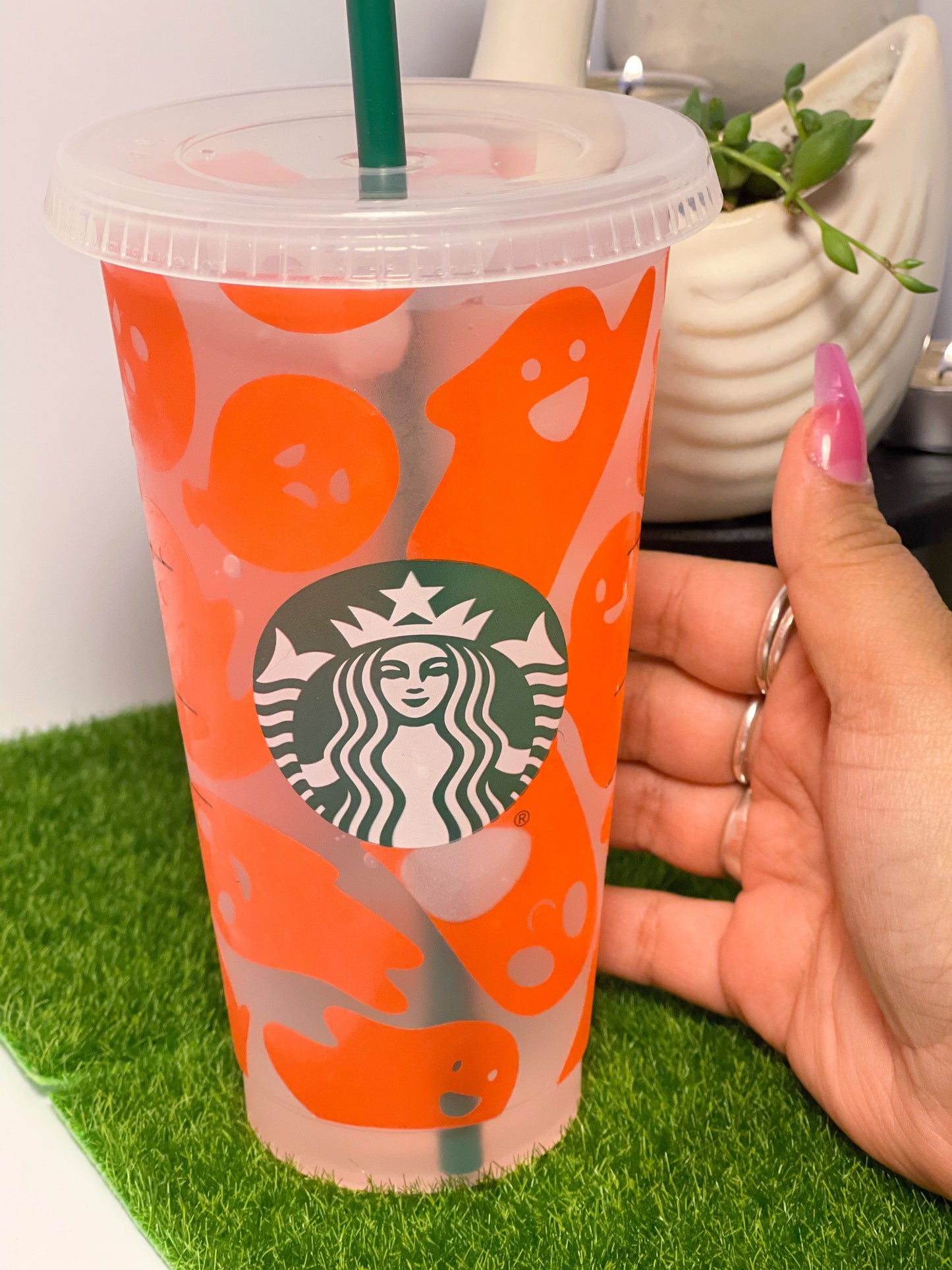 Color Changing Cute Ghost Starbucks Cup