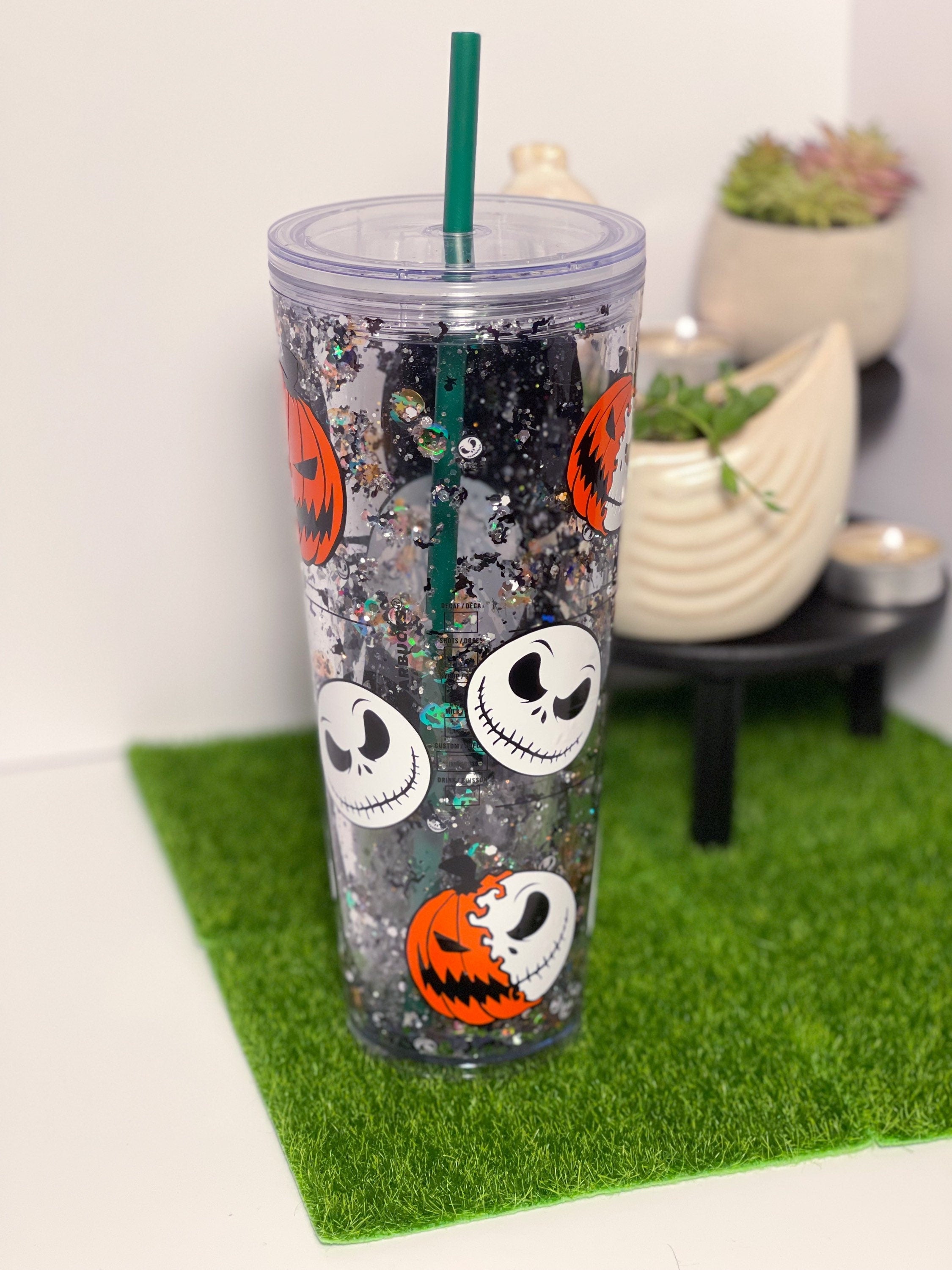 Starbucks cup / Snowglobe tumbler hotsell / chip and dale /