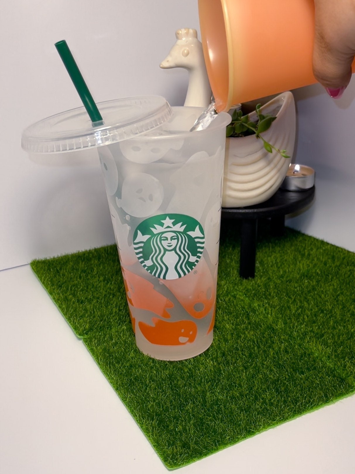 Color Changing Cute Ghost Starbucks Cup